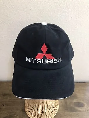 Mitsubishi Embroidered Logo Adjustable Hat Cap Black Men’s NOS • $11.96