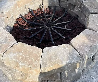 AMAGABELI GARDEN & HOME 24in Fire Grate Log Grate Wrought Iron Fire Pit Round... • $99.95