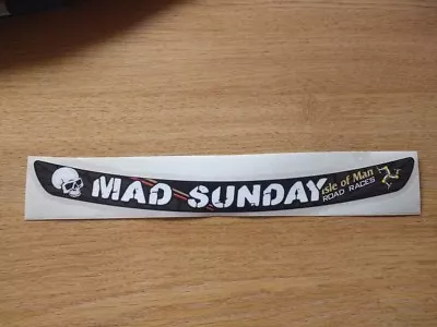 £2.99 • Buy Isle Of Man Road Races - TT Visor Decal Sticker - MAD SUNDAY