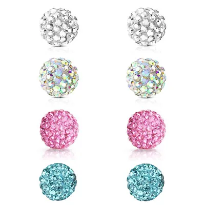 £3.99 • Buy Ferido Crystal Paved Replacement Balls Labret Cartilage Tragus Belly Tongue Bar