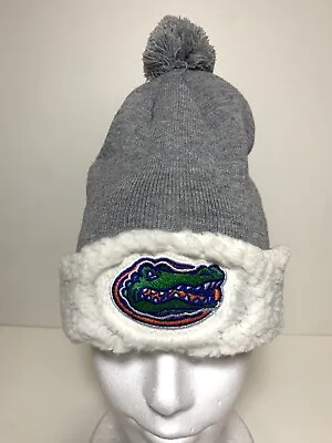 Florida Gators Beanie Winter Hat Knit Gray/White Top Of The World POM Top NCAA • $12.95