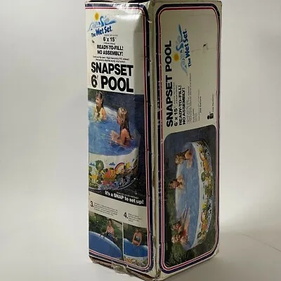 Vintage 6' Intex The Wet Set Snapset Pool 6’ X 15” Kids Collectable Rare 1999 • $34.95