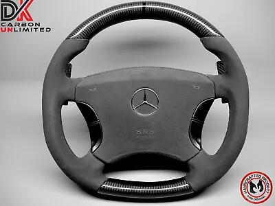 Mercedes W220 S55 AMG W215 CL600 CL55 CL65 Alcantara Small Carbon Steering Wheel • $2649