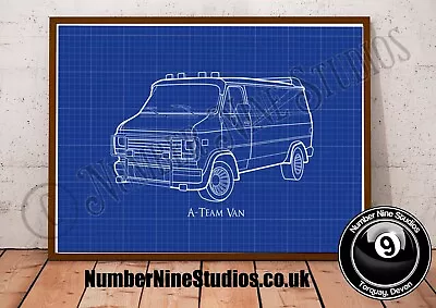 A Team Van BLUEPRINT Illustration High Quality Signed.Limited Edition • $151.54