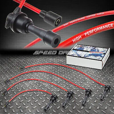 8mm Spiral Core Spark Plug Ignition Wire Cablef For 90-94 Eclipse/talon 4g63 Red • $21.99