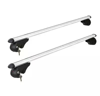 Universal Car Roof Racks Pod Cross Bars Aluminium Adjustable 123cm Sliver • $73.14