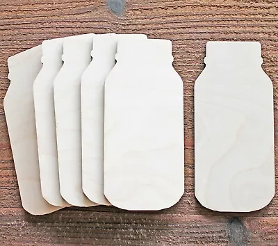 Mason Jar Unfinished Wood Cutout Crafts Door Hanger Ready To Paint Stain • $21.99