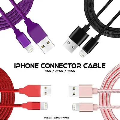 Fast Charger Sync USB Cable For Apple IPhone 6 7 8 X XS XR 11 12 13 14 Pro IPad • £3.90