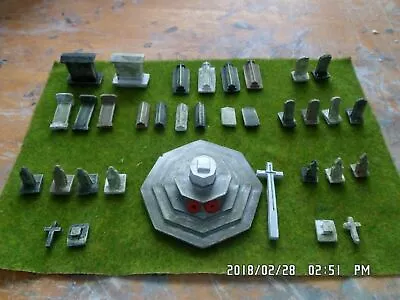 £12.49 • Buy 00 Oo Gauge Headstones Graves Train Set Scenery Layout Cenotaph