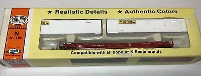 Con Cor N Scale Santa Fe Twin Stack Container Car Trailer Train 001-603106 • $34.50