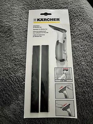 Genuine Karcher Window Vacuum Medium Blades 170mm 2.633-104.0 Pack Of 2 Free P&p • £7.99