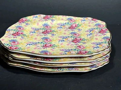 Four Royal WINTON Grimwades Welbeck 8 1/4” Chintz Salad Plates  England • $70