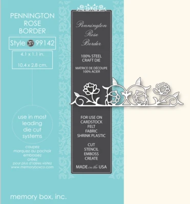 $9.99 • Buy Memory Box Die 99142 Pennington Rose Border