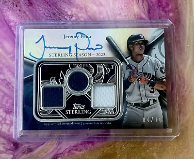 JEREMY PENA 2024 Topps Sterling TRIPLE JERSEY PATCH AUTO Relic Astros 04/10 • $125