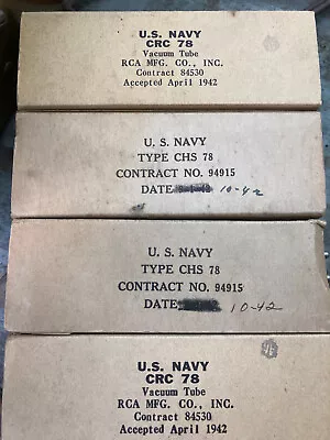 4 NOS US Navy Type 78 Radio Tubes Boxed Vacuum Tubes TV7=Ex • $16.99