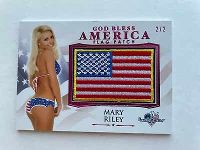 Mary Riley Bench Warmer God Bless America Flag Patch Card 2/2 • $99