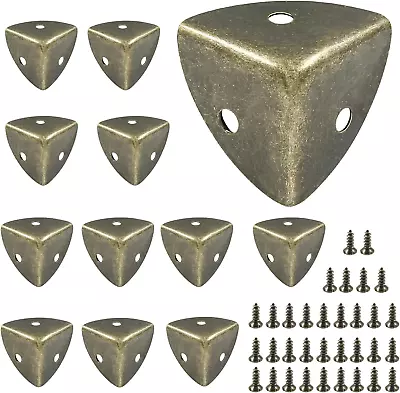 12Pcs Box Corner Protectors 1  (25Mm) Metal Corner Edges Protector Triangle Cor • $11.88