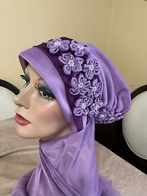 Hijab Muslim Women Head Scarf / Fancy Flower Hijab • £14.45