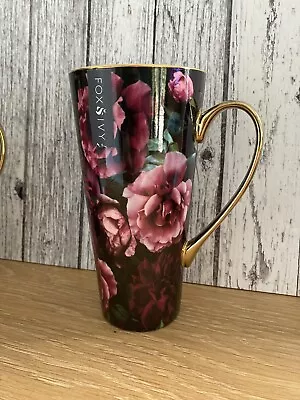 BNWT Fox And Ivy Floral Tall Latte Mug Rare Discontinued  • £15