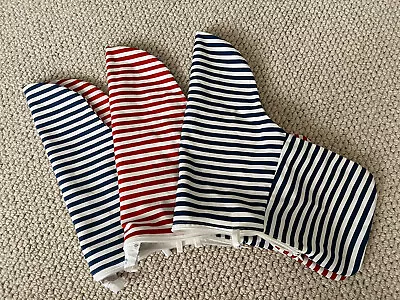 IKEA Highchair Slip Cushion Covers Pyttig 3 Covers Navy Blue Red White Stripe • $10