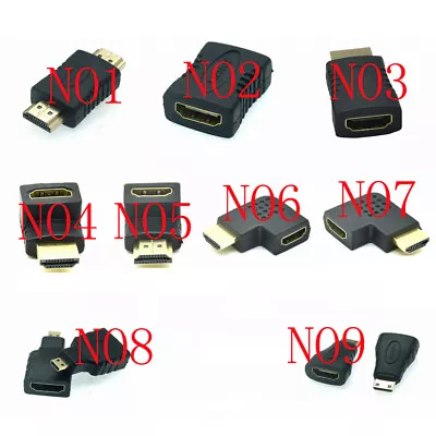 HDMI Connector Adapter Cable Male Female Extender Mini Micro HDTV 90° Extension • $1.99