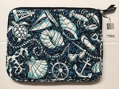 Vera Bradley SHORE ENOUGH Padded Quilted Fabric Laptop Sleeve 12”x17”  $59 NWT • $27.28