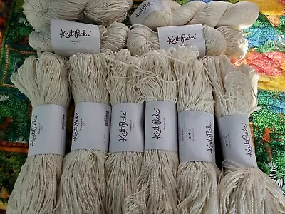 Huge Lot Of Yarn Knit Picks Paragon Bare Undyed Merino Alpaca Silk 9 Skeins • $60