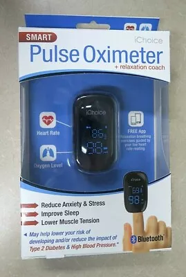 IChoice Smart Pulse Oximeter + Free App For Relaxation Breathing Exercises New • $10.99