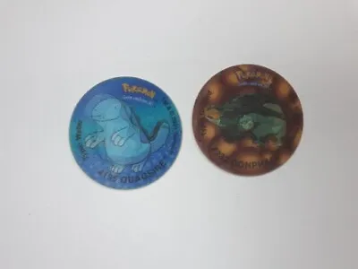 Vintage Walkers Tazos Pokemon Donphan No. 25 & Quagsire No.16 Bundle - 2001 VG C • £2.99