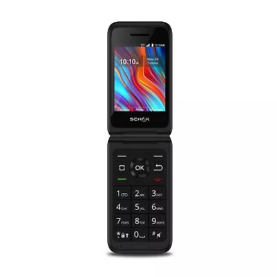 Schok Flip Phone SC3218T GSM 4G LTE 8GB 3.2 Inch Black (T-Mobile Unlocked) • $55.99