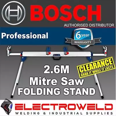 BOSCH 2.6M Mitre Saw Stand T1B Folding Leg Work Bench Horse Mount - GTA2600 • £166.66