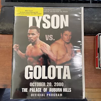 Mike Tyson Vs Andrew Golota - Oct 20th 2000 - Boxing Program - Htf - Look! • $75