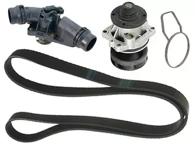 BMW 6cyl 99-06 Graf Water Pump Metal + Belt +97C Thermostat E39 E46 E53 E60 E83 • $135