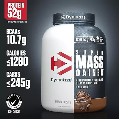 Dymatize Super Mass Gainer Protein Powder 1280 Calories & 52g Protein - 6 Lbs • $49.95