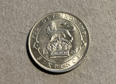£10 • Buy 1920 King GEORGE V SIXPENCE 6d Coin Nice Grade