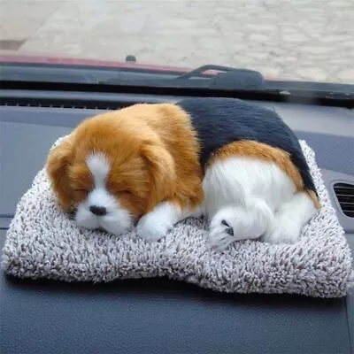 Car Interior Dashboard Ornaments Cute Simulation Plush Dogs Toy Model Decor GB • £13.98