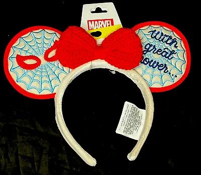 2023 Disney Parks Spider-Man Crochet Bow Mickey Minnie Mouse Ear Headband BNWT • $45