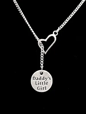 Daddy's Little Girl Necklace Heart Daughter Mother's Day Gift Lariat Jewelry • $19.99