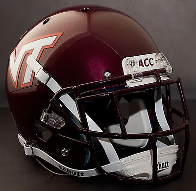 *CUSTOM* VIRGINIA TECH HOKIES NCAA Schutt XP Authentic GAMEDAY Football Helmet • $339.99