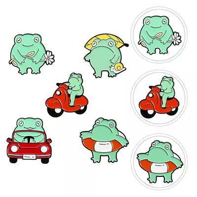  5 Pcs Christmas Pin Cartoon Brooch Decor Frog Animal Frogs Funny Mini • $8.31