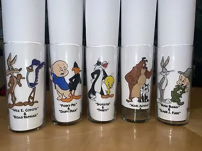 RARE Vintage Lot Of 5 Drinking Glass 1994 Warner Brothers Looney Tunes Pussyfoot • $79.99