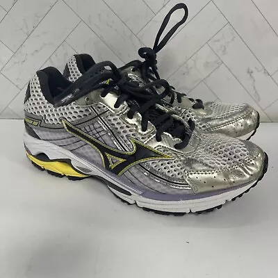 Mizuno Wave Rider 15 Silver Yellow Running Walking Athletic Sneakers Shoes 7.5  • $14.99