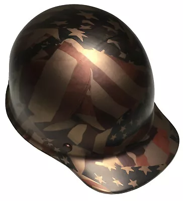 Hydro Dipped Hard Hat MSA Skullgard Cap Copper Metallic American Flags Satin • $250