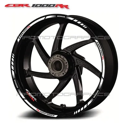 CBR1000RR Motorcycle Wheel Decals Rim Stickers Stripes For Honda Cbr 1000RR • £27.48
