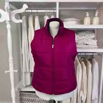 Made For Life Magenta Women's Full Zip Puffer Vest.  Sz. XL. Item #237 • $22