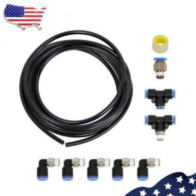 $16.19 • Buy Black Turbo Wastegate & Solenoid For Turbo Vehicles PUSH LOCK Vacuum Fitting Kit
