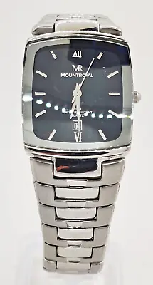 Mount Royal Men's Watch 30mm Ultra Slim Case Black Dial Date Sapphire Crystal • $34