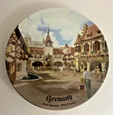 Vintage Disney World Epcot Center Reutter Porzellan Germany Decorative Plate EUC • $8.99