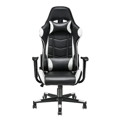 Gaming Chair Racing Chair Reclining High-Back Gas Lift Swivel Chair With Pillow • £66.99