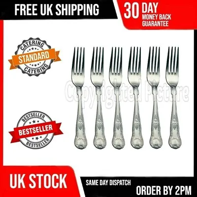 £5.89 • Buy Set Of 6 Kings Dessert Forks Quality Pattern Design Handle Smaller Cutlery